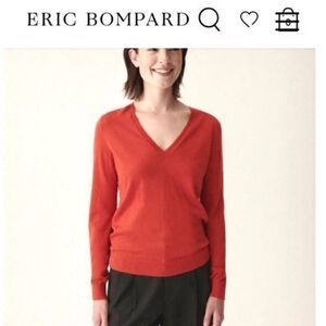Eric Bompard Cashmere V Neck Sweater S
